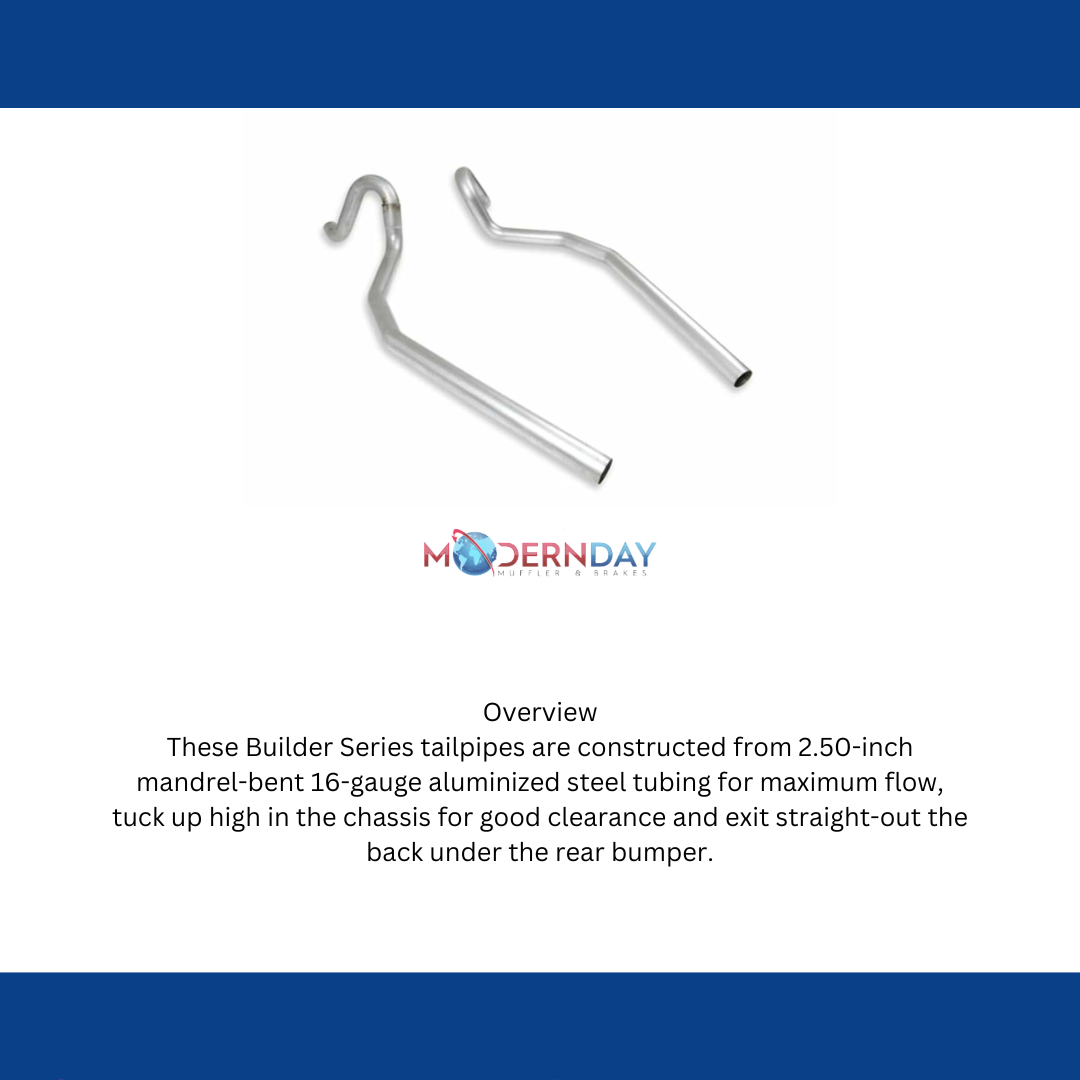 Holley 15817 - Prebent Tailpipes Fits 1978-1987 Chevrolet El Camino