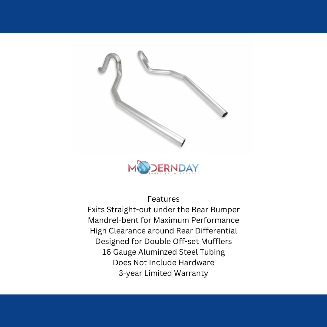 Holley 15817 - Prebent Tailpipes Fits 1978-1987 Chevrolet El Camino
