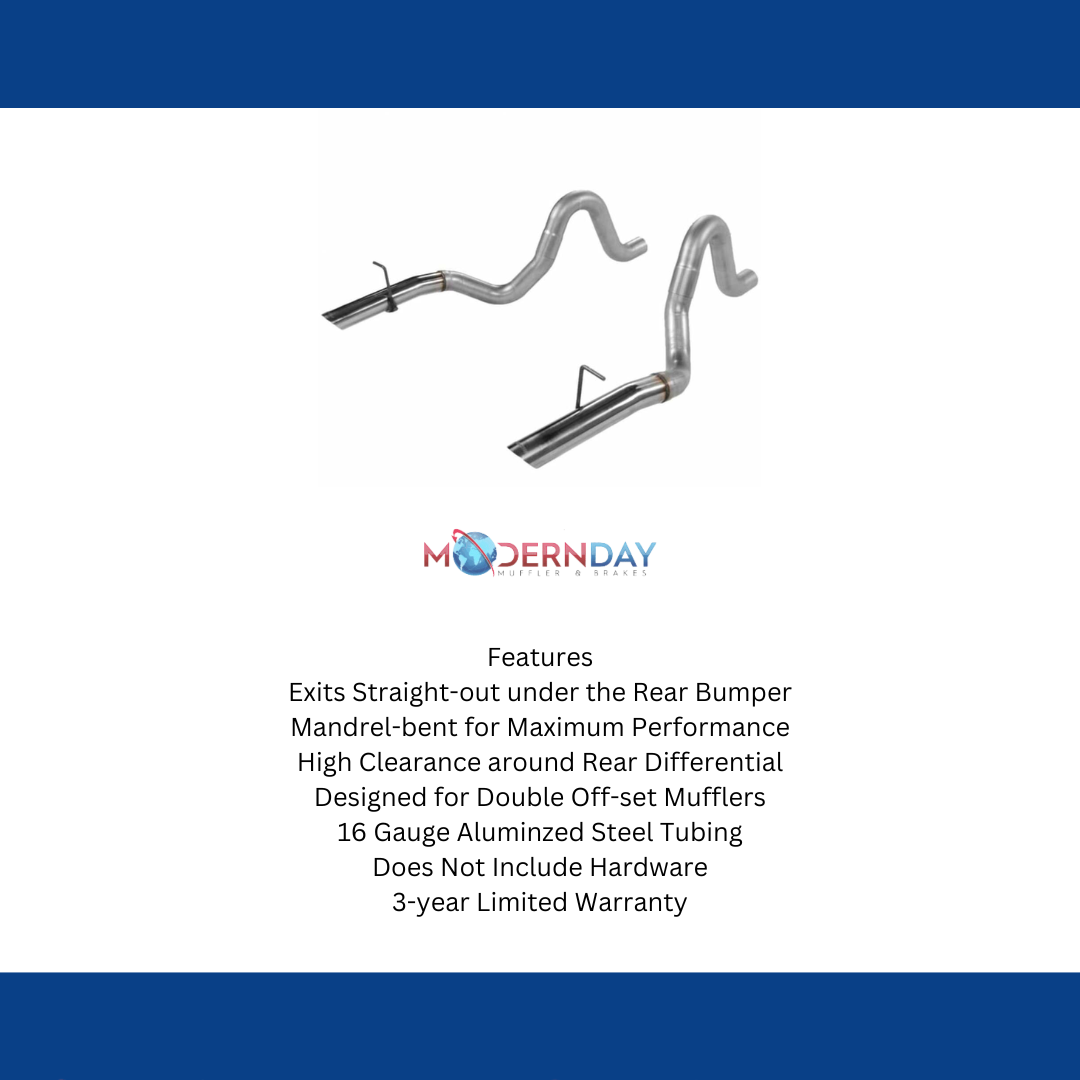 1986-1993 Ford Mustang LX Prebent Tailpipes Flowmaster 15820