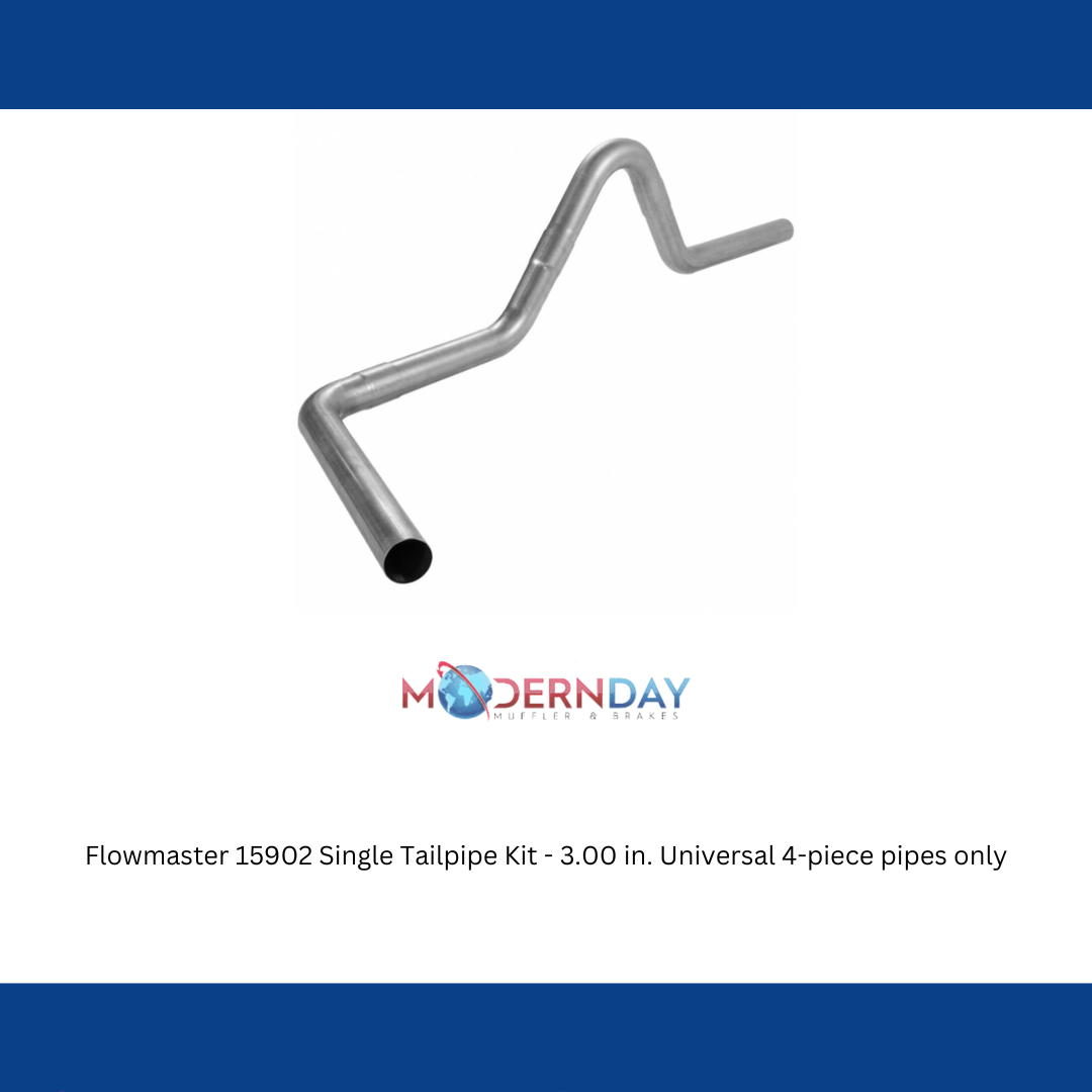 Flowmaster 15902 Single Tailpipe Kit - 3.00 in. Universal 4-piece pipes only