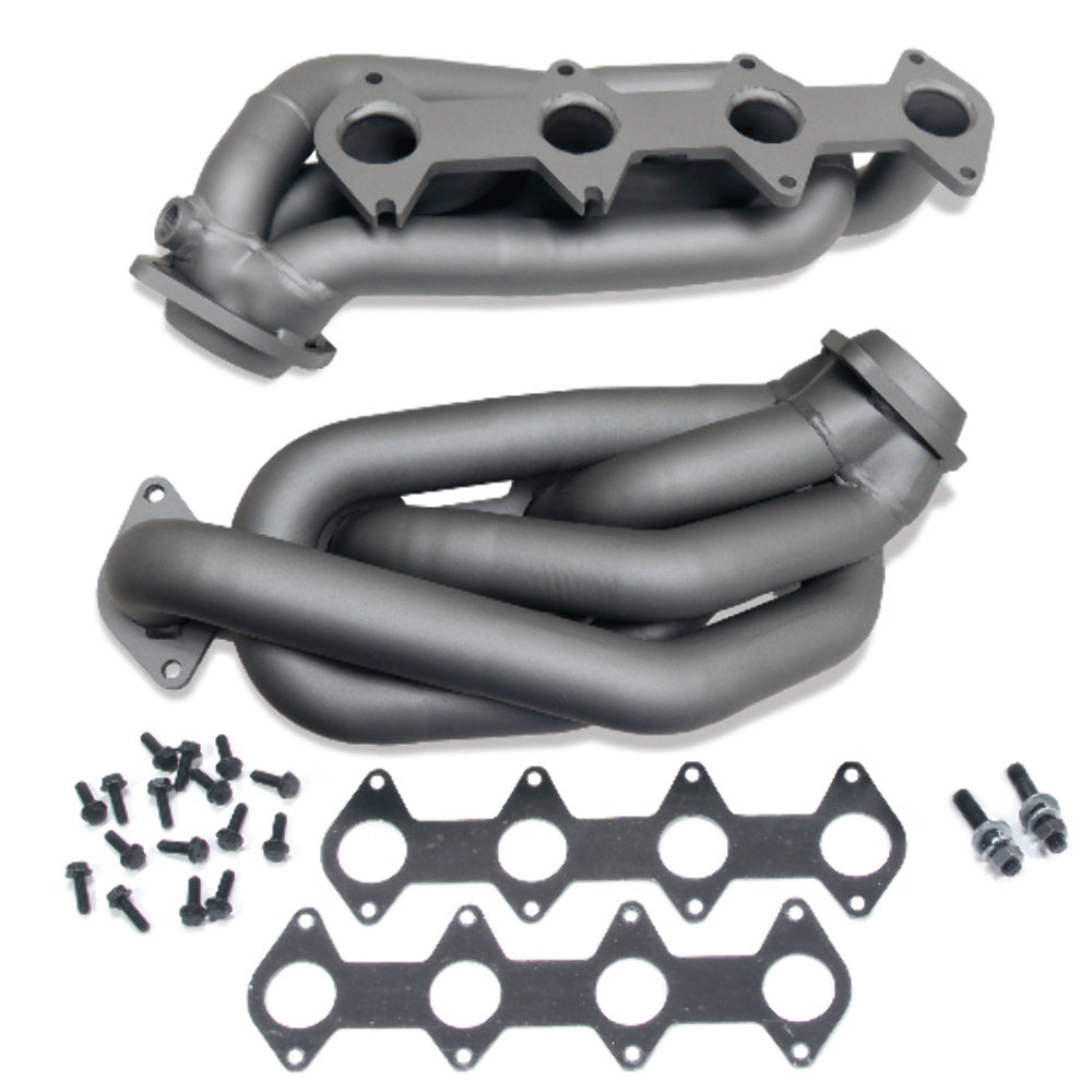 Fits 2005-2010 Mustang GT 1-5/8 Shorty Tuned Length Headers-Titanium-1612 - Car Part People