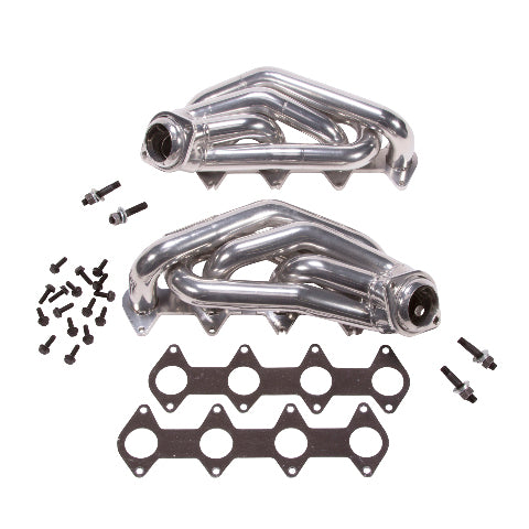 Fits 2005-2010 Mustang GT 1-5/8 Shorty Tuned Length Headers-Silver-16120