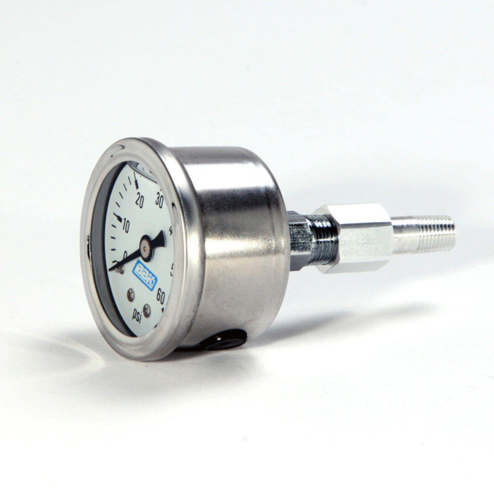 Fits 1986-1993 Mustang 5.0 Fuel Efi Pressure Gauge And Adapter 0-60 Psi-1617 - Car Part People