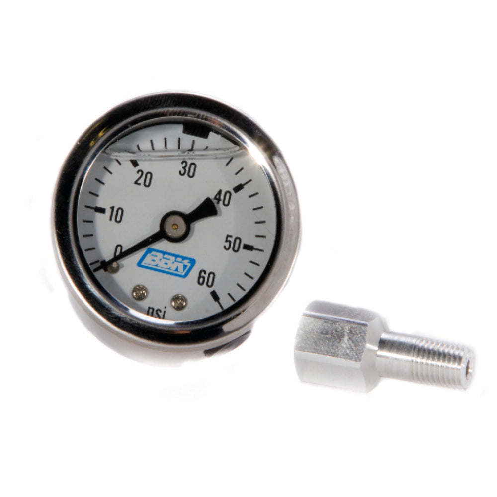 Fits 1986-1993 Mustang 5.0 Fuel Efi Pressure Gauge And Adapter 0-60 Psi-1617 - Car Part People