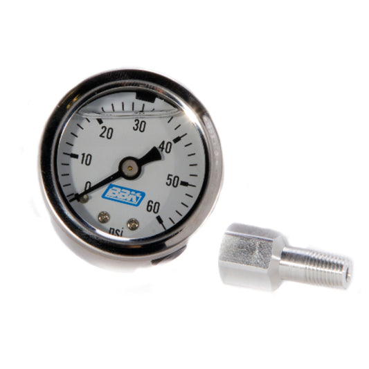 Fits 1986-1993 Mustang 5.0 Fuel Efi Pressure Gauge And Adapter 0-60 Psi-1617 - Car Part People