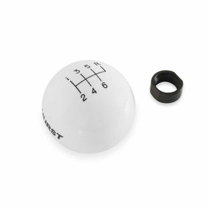 Hurst Shift Knob - White 6 Speed M16x1.50 Threads - 1630016