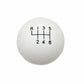 Hurst Shift Knob - White 6-speed M12x1.25 Threads - 1630225
