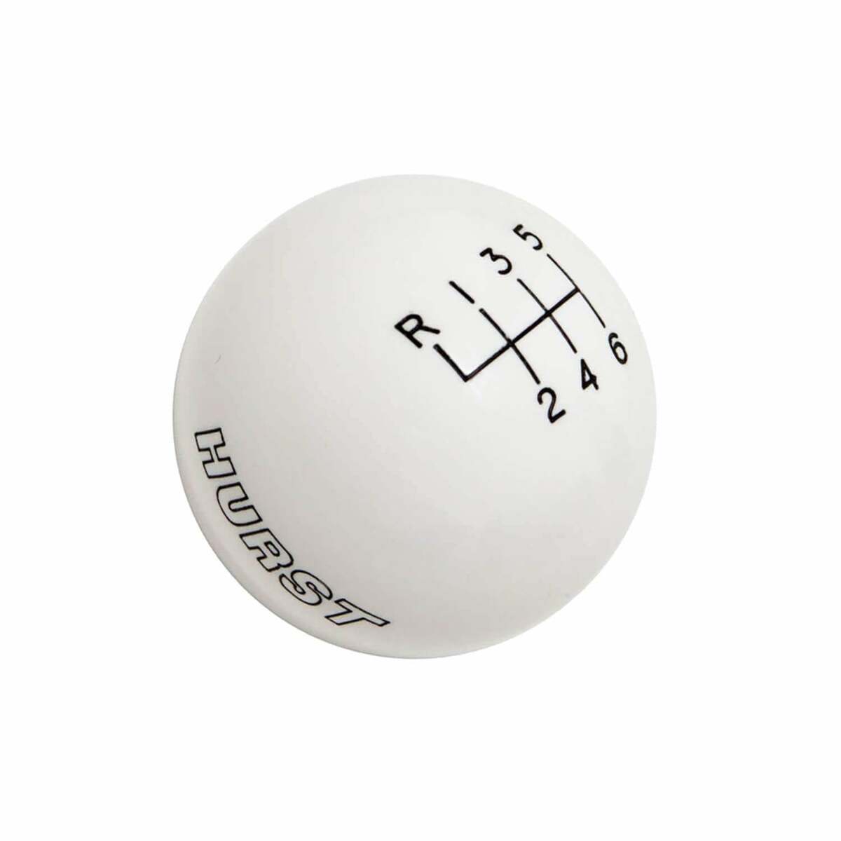 Hurst Shift Knob - White 6-speed M12x1.25 Threads - 1630225