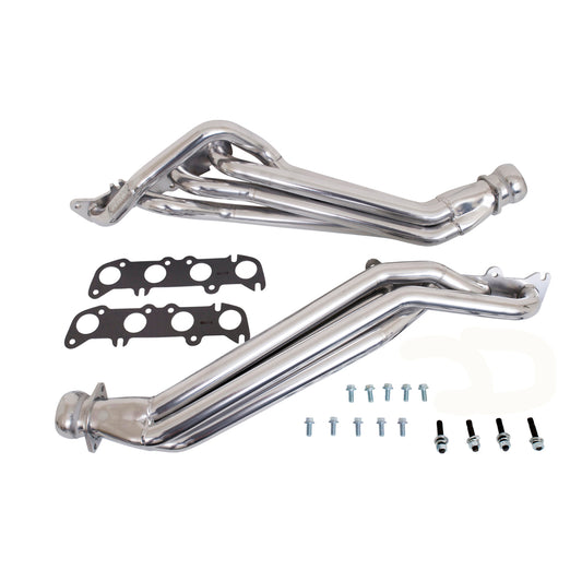 Fits 2011-2023 Mustang 5.0 1-3/4 Long Tube Exhaust Headers-Silver-16330 - Car Part People