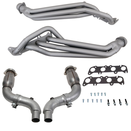 Fits 2015-2023 Mustang GT 1-3/4 Tube Headers, Short Mid X Pipe w/Converter-16334 - Car Part People