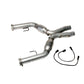 Fits 2005-2010 Mustang GT 2-3/4 Short Mid X Pipe w/High Flow Catalytic-1637