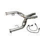 Fits 2005-2010 Mustang GT 2-3/4 Short Mid X Pipe w/High Flow Catalytic-1637
