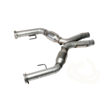 Fits 2005-2010 Mustang GT 2-3/4 Short Mid X Pipe w/High Flow Catalytic-1637 - Car Part People