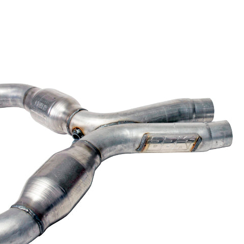 Fits 2005-2010 Mustang GT 2-3/4 Short Mid X Pipe w/High Flow Catalytic-1637