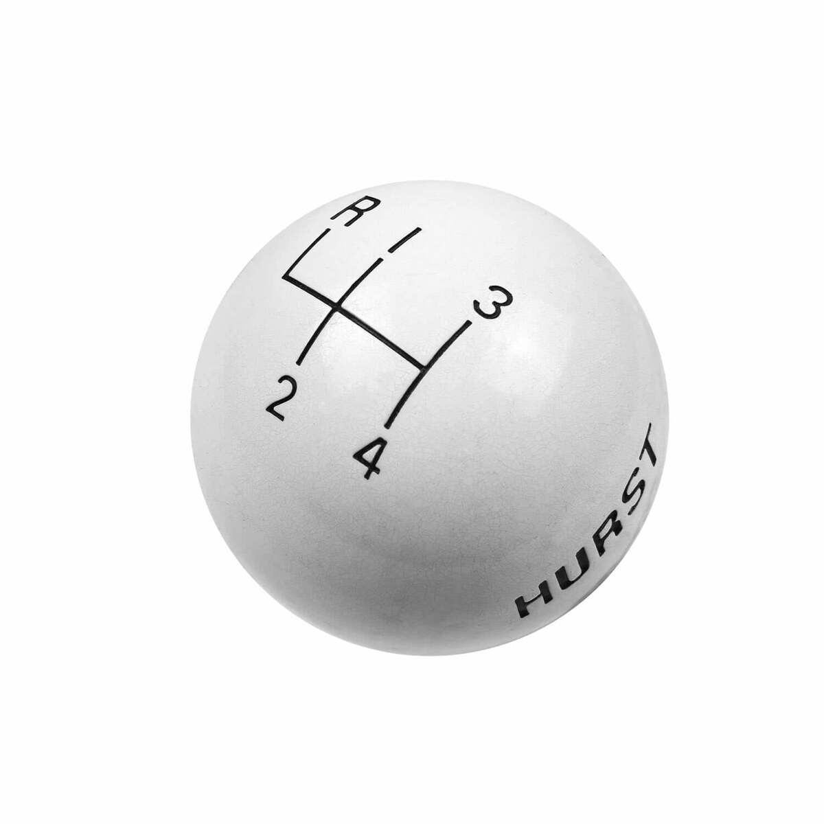 Hurst Shift Knob - White 4 Speed 3/8-16 Threads - 1637626