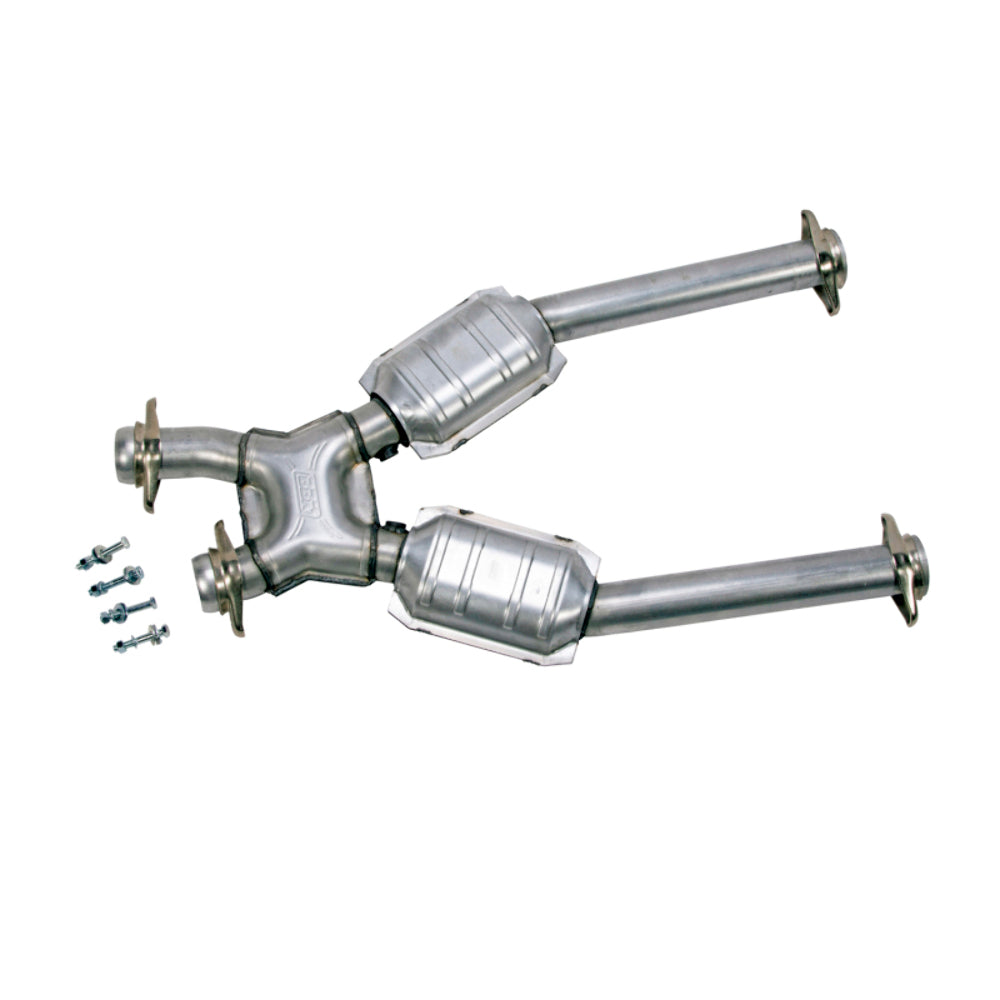Fits 1996-2004 Mustang GT 2-1/2 Short Mid X Pipe w/High Flow Catalytic-1638 - Car Part People