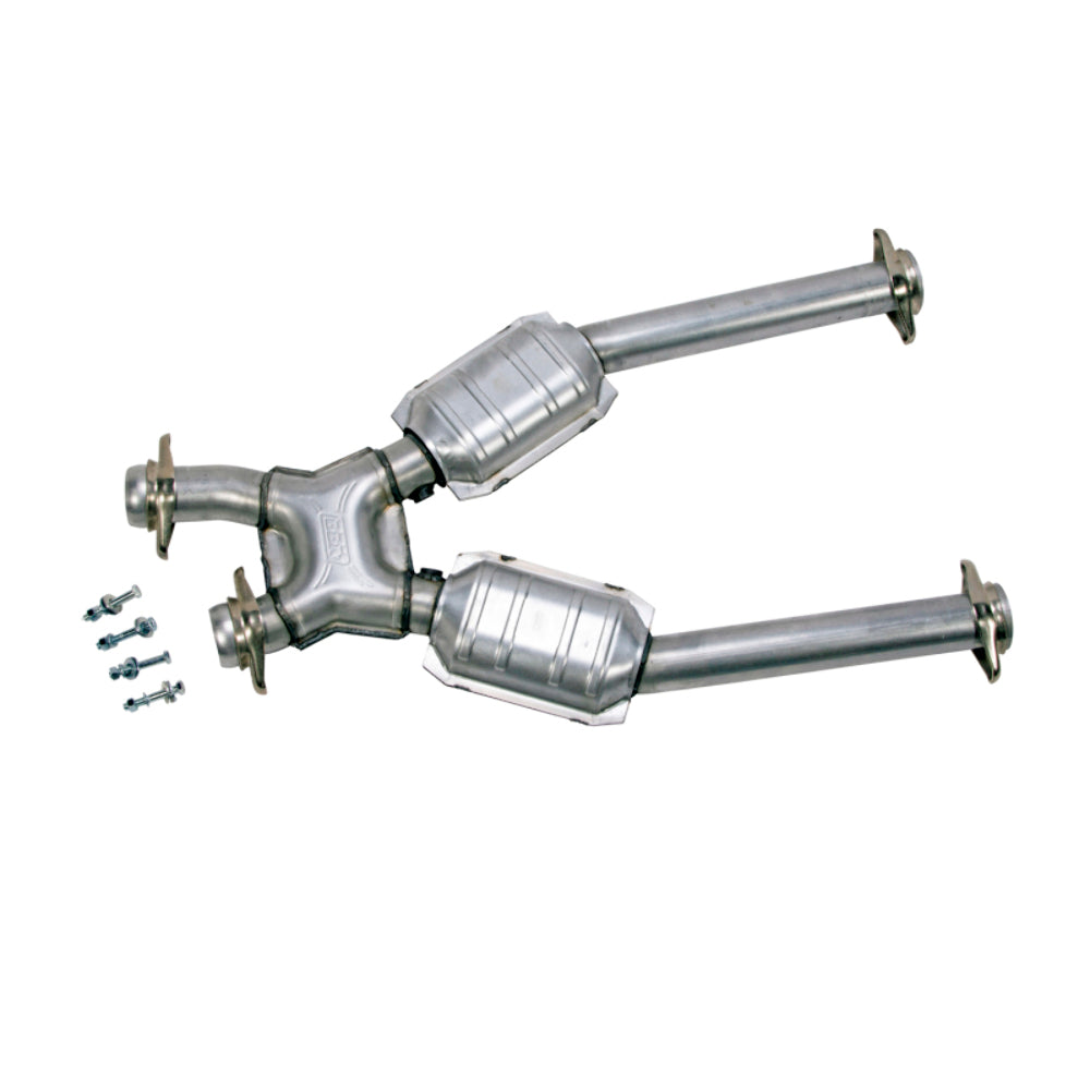 Fits 1996-2004 Mustang GT 2-1/2 Short Mid X Pipe w/High Flow Catalytic-1638 - Car Part People