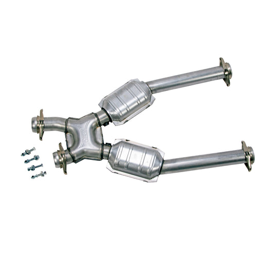 Fits 1996-2004 Mustang GT 2-1/2 Short Mid X Pipe w/High Flow Catalytic-1638 - Car Part People