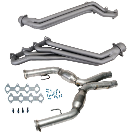 Fits 2005-2010 Mustang GT 1 5/8 Tube Headers, Short Mid X Pipe w/Converter-16412 - Car Part People
