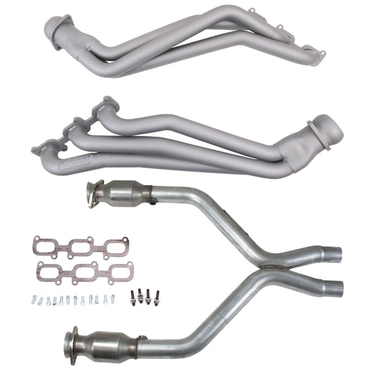 Fits 2011-2014 Mustang V6 1-3/4 Tube Headers, Short Mid X Pipe w/Converter-16421 - Car Part People