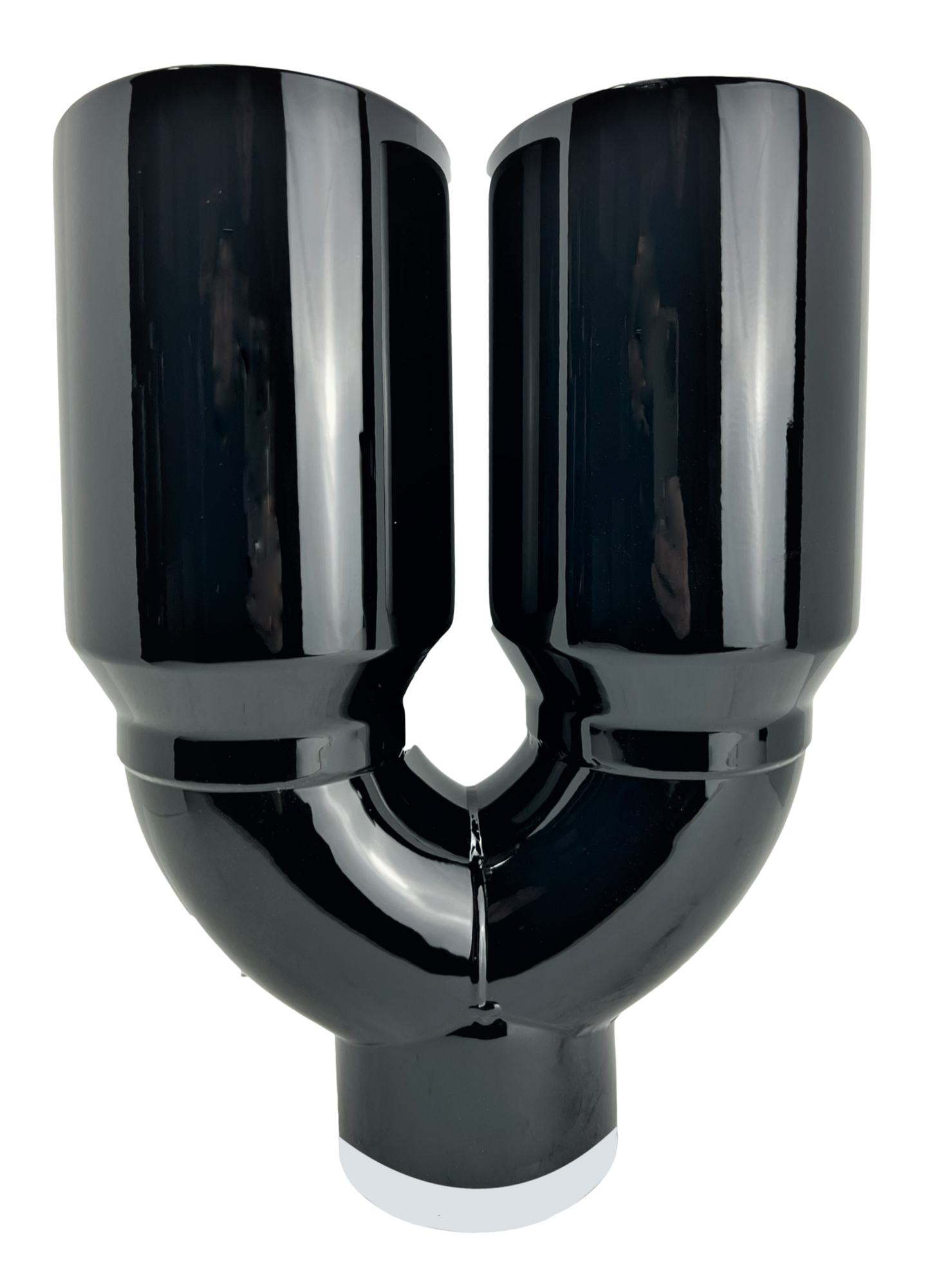 3" IDX4"X12" -Dual Double Wall Slant Cut S/S Gloss Black Exhaust Tip 1648BK