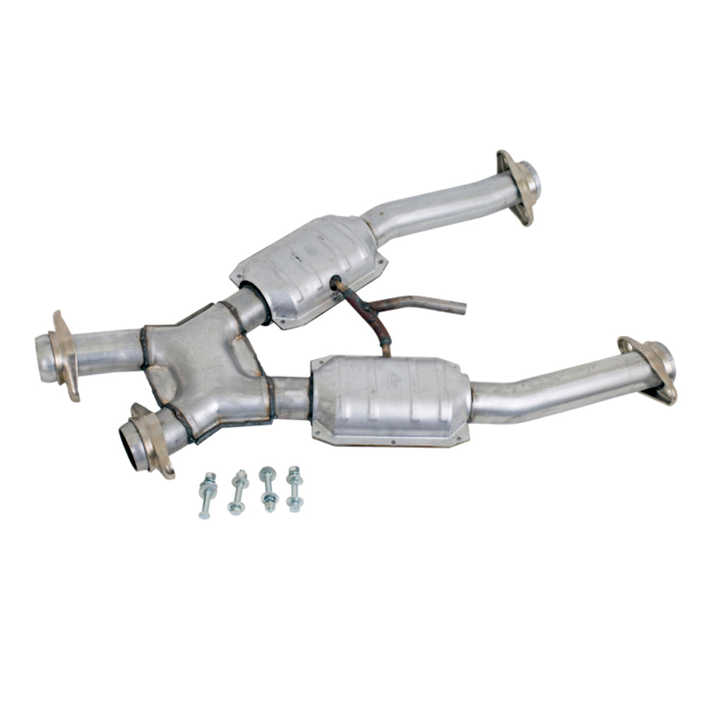 Fits 1994-1995 Mustang GT 2.5 Short Mid X Pipe W/Catalytic Converters-1672 - Car Part People