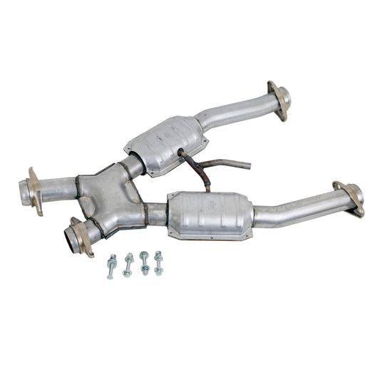 Fits 1994-1995 Mustang GT 2.5 Short Mid X Pipe W/Catalytic Converters-1672 - Car Part People
