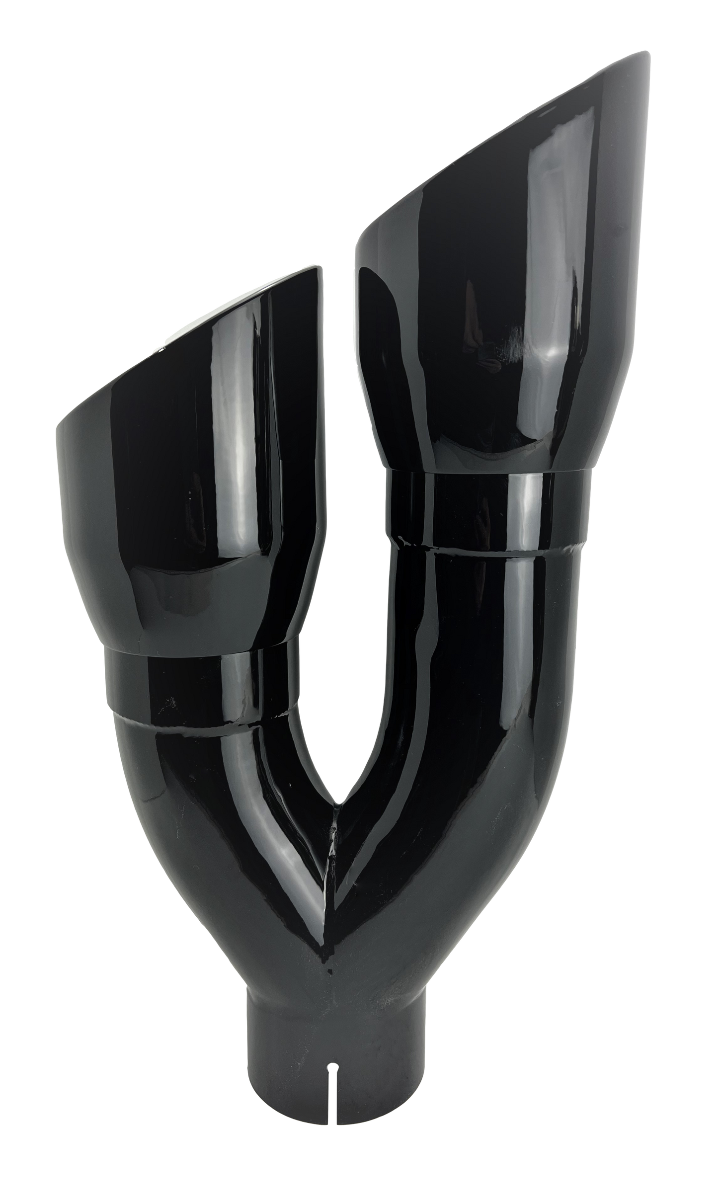 3" IDX4"X16" -Dual Double Wall Slant Cut S/S Gloss Black Exhaust Tip 1690BK