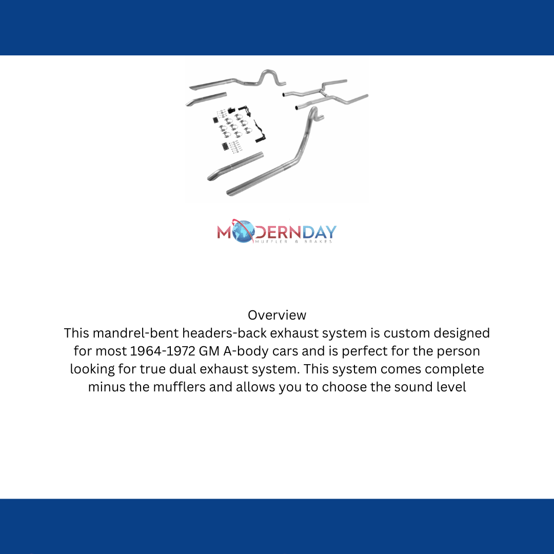 1964-1972 Chevrolet Chevelle Header-back Pipe System Flowmaster 17107