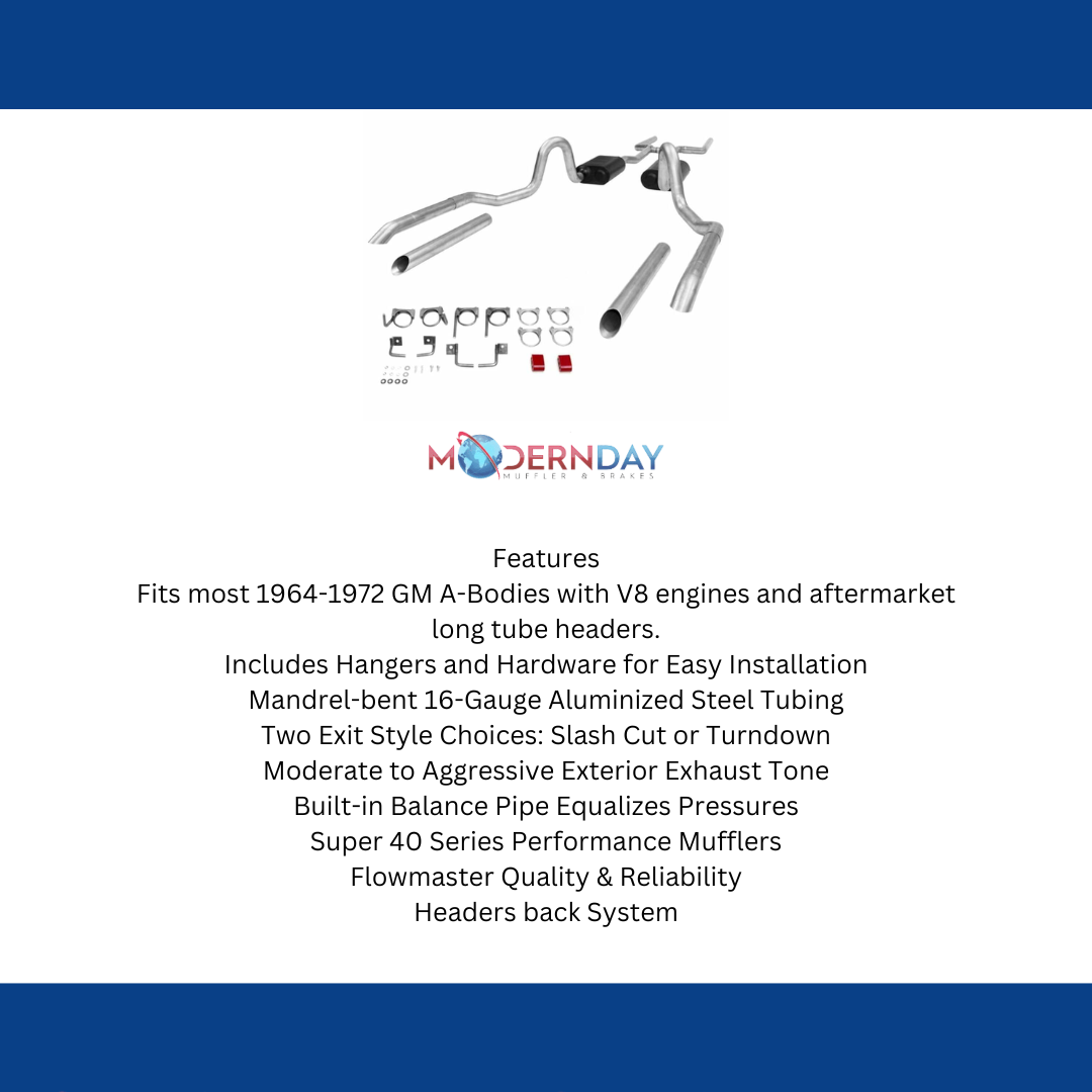 1964-1972 Chevrolet Chevelle Header-back Exhaust System Flowmaster American Thunder