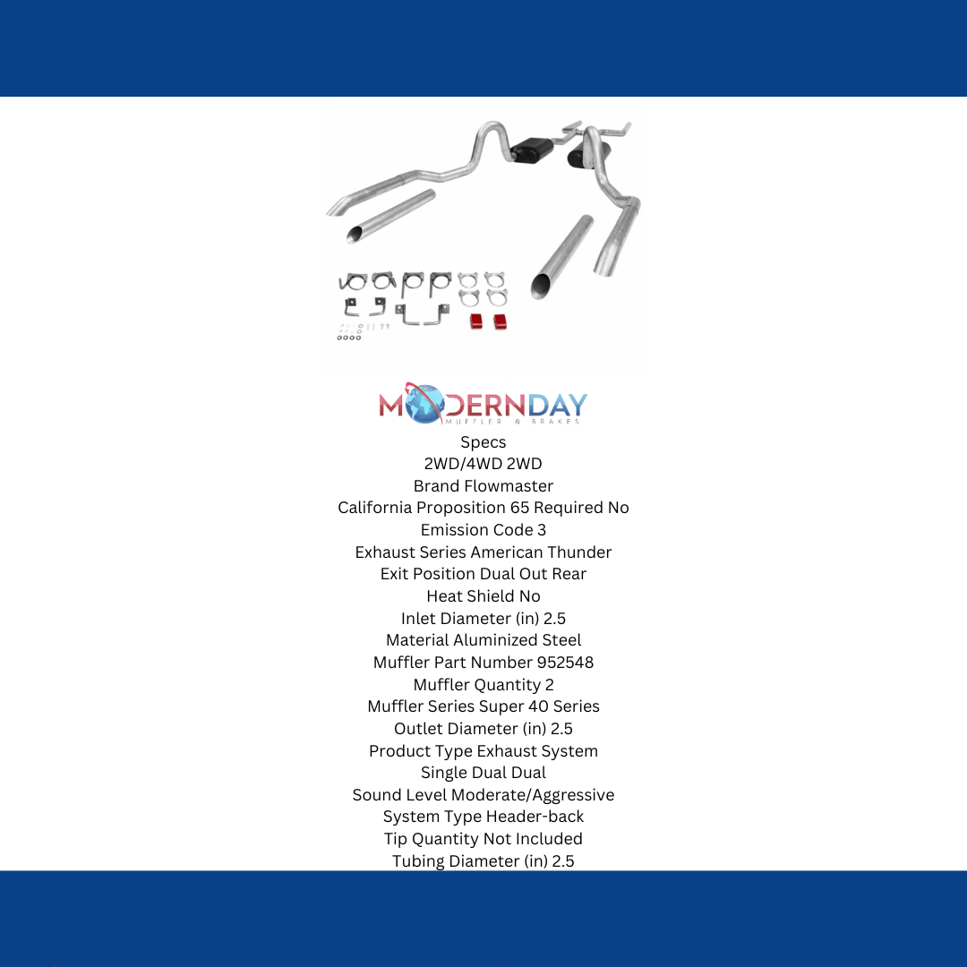1964-1972 Chevrolet Chevelle Header-back Exhaust System Flowmaster American Thunder