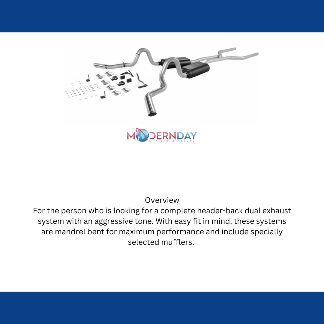 1964-1972 Chevrolet El Camino Header-back Exhaust System Flowmaster American Thu