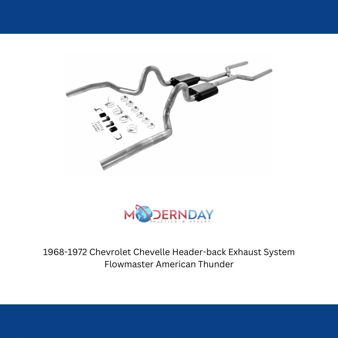 1968-72 Chevrolet Chevelle Crossmember-back Exhaust System Flowmaster American Thunder 17200