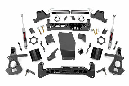 Fits Chevy/GMC 1500 (14-18 & Classic) 7 Inch Lift Kit; Alum/Stamp Steel; 17431