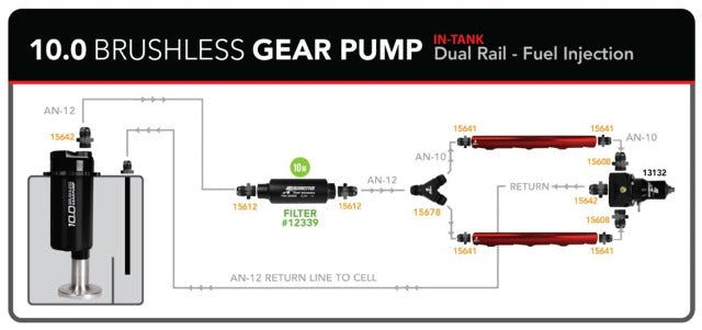 Electric Fuel Pump High Flow EFI Performance Universal Fit Aeromotive 18055-BGPL