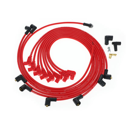Spark Plug Wire Set Universal 8mm Silicone Spiro Pro 350 ohm/ft Red 76201
