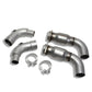 Fits 2015-2023 Ford Mustang GT 3" Short Mid Pipe With Catalytic Converters-1816 - Car Part People