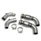Fits 2015-2023 Ford Mustang GT 3" Short Mid Pipe With Catalytic Converters-1816 - Car Part People