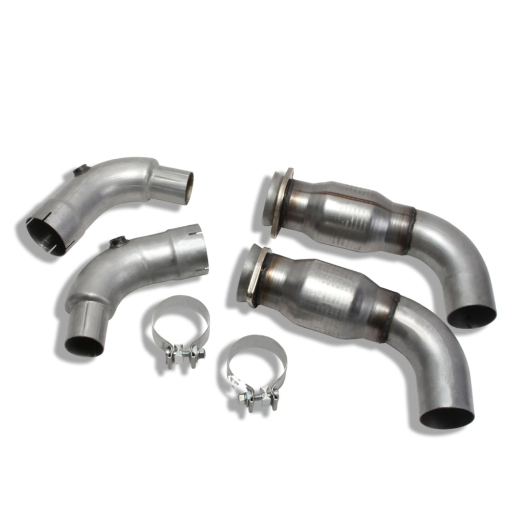 Fits 2015-2023 Ford Mustang GT 3" Short Mid Pipe With Catalytic Converters-1816 - Car Part People