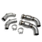 Fits 2015-2023 Ford Mustang GT 3" Short Mid Pipe With Catalytic Converters-1816