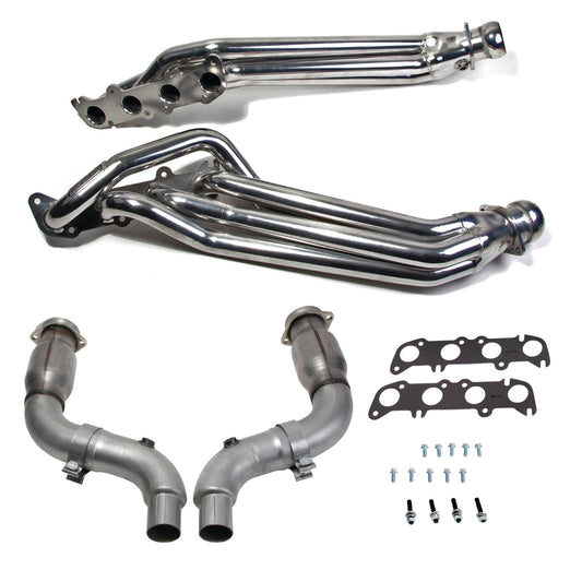 Fits 2015-23 Mustang GT 5.0 1-7/8" Tube Header, Short Mid Pipe w/Converter-18564 - Car Part People