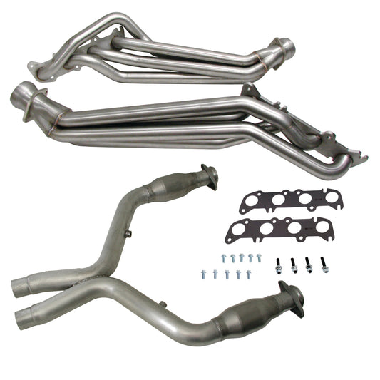 Fits 2011-14 Mustang GT 5.0 1-7/8" Tube Header, Short Mid Pipe w/Converter-18566 - Car Part People
