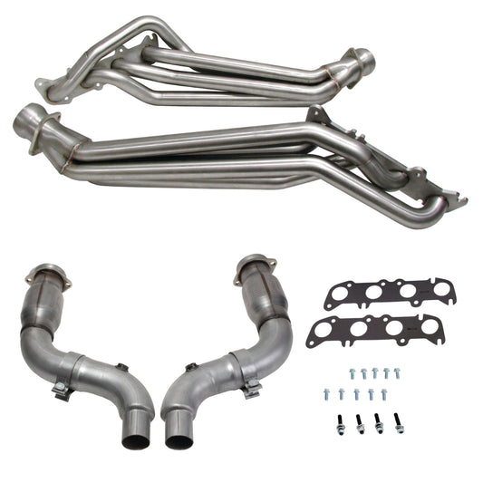 Fits 2015-23 Mustang GT 5.0 1-7/8" Tube Header, Short Mid Pipe w/Converter-18567 - Car Part People