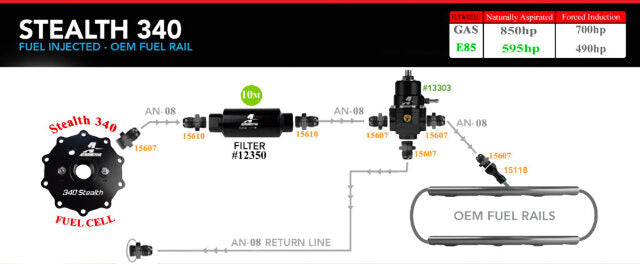 Fuel Cell Fuel System Universal Fit Aeromotive 18665-BGPL