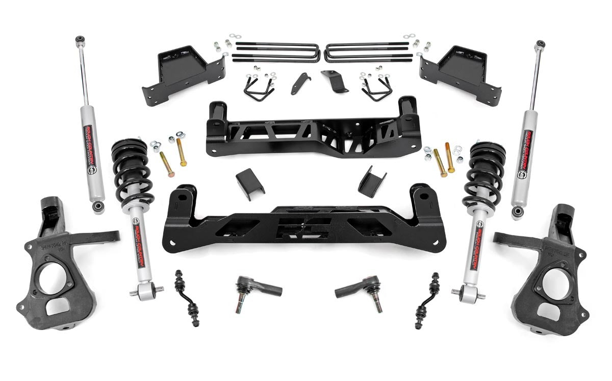 Fits Chevy/GMC 1500 (14-18 & Classic) 7" Lift Kit Alu/Stamp Steel N3 Strut 18734