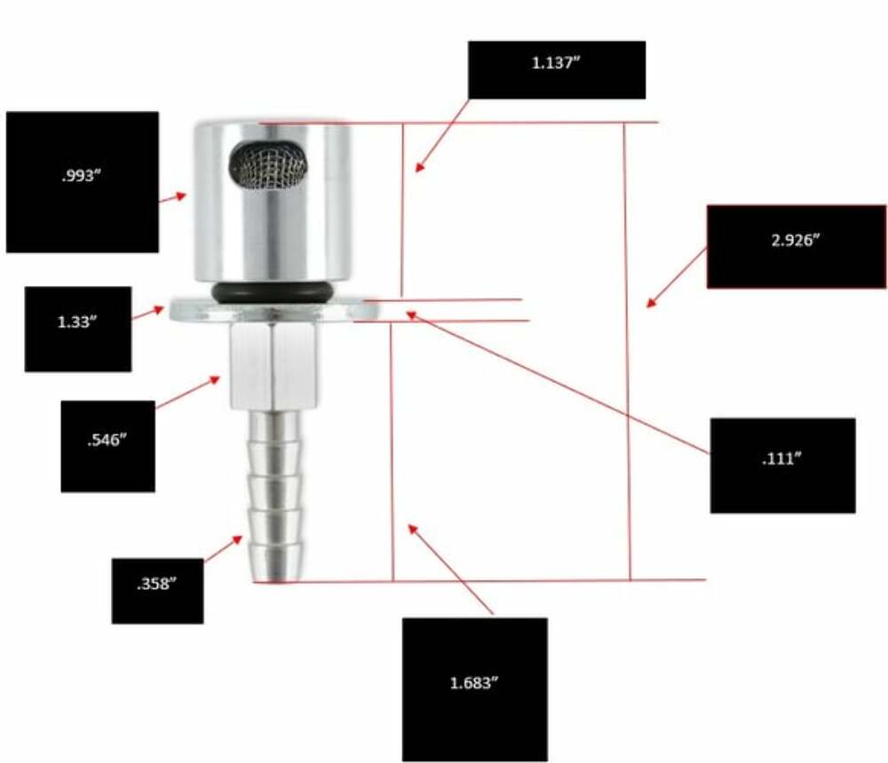 Remote Mount Vent Valve for EFI Fuel Tanks - 19-174