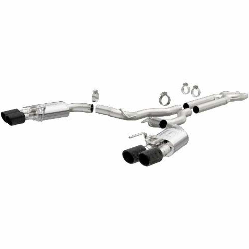 2015-2020 Ford Mustang System Competition Cat-Back Carbon Fiber 19299 Magnaflow - Cat Back Exhaust Car Part People
