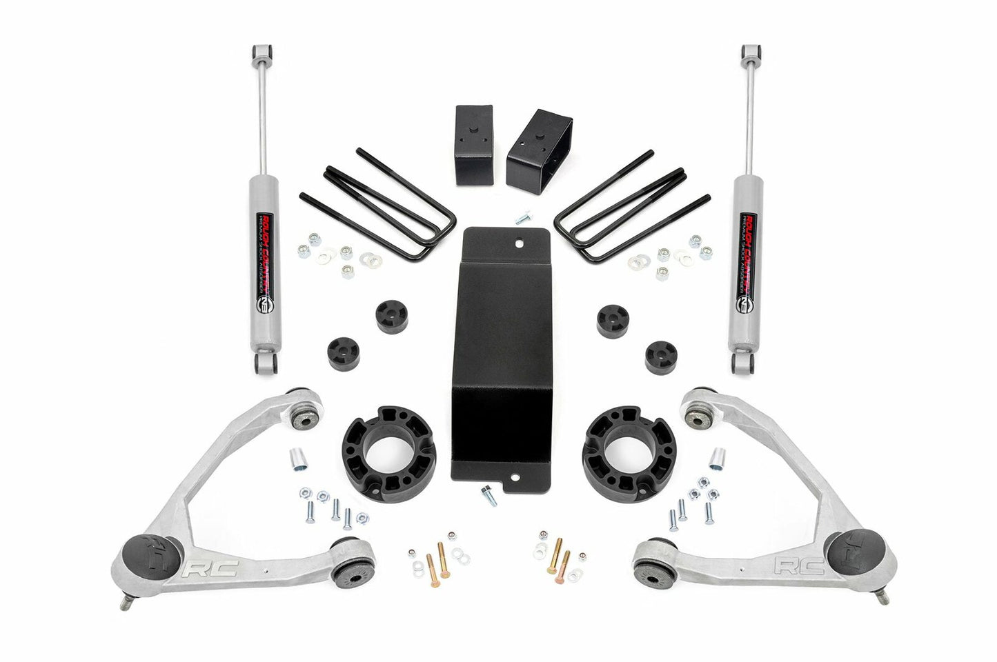 Fits Chevy/GMC 1500 (07-16) 3.5 Inch Lift Kit; Alum/Cast Steel; 19431A
