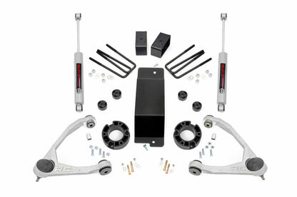 Fits Chevy/GMC 1500 (07-16) 3.5 Inch Lift Kit; Alum/Cast Steel; 19431A