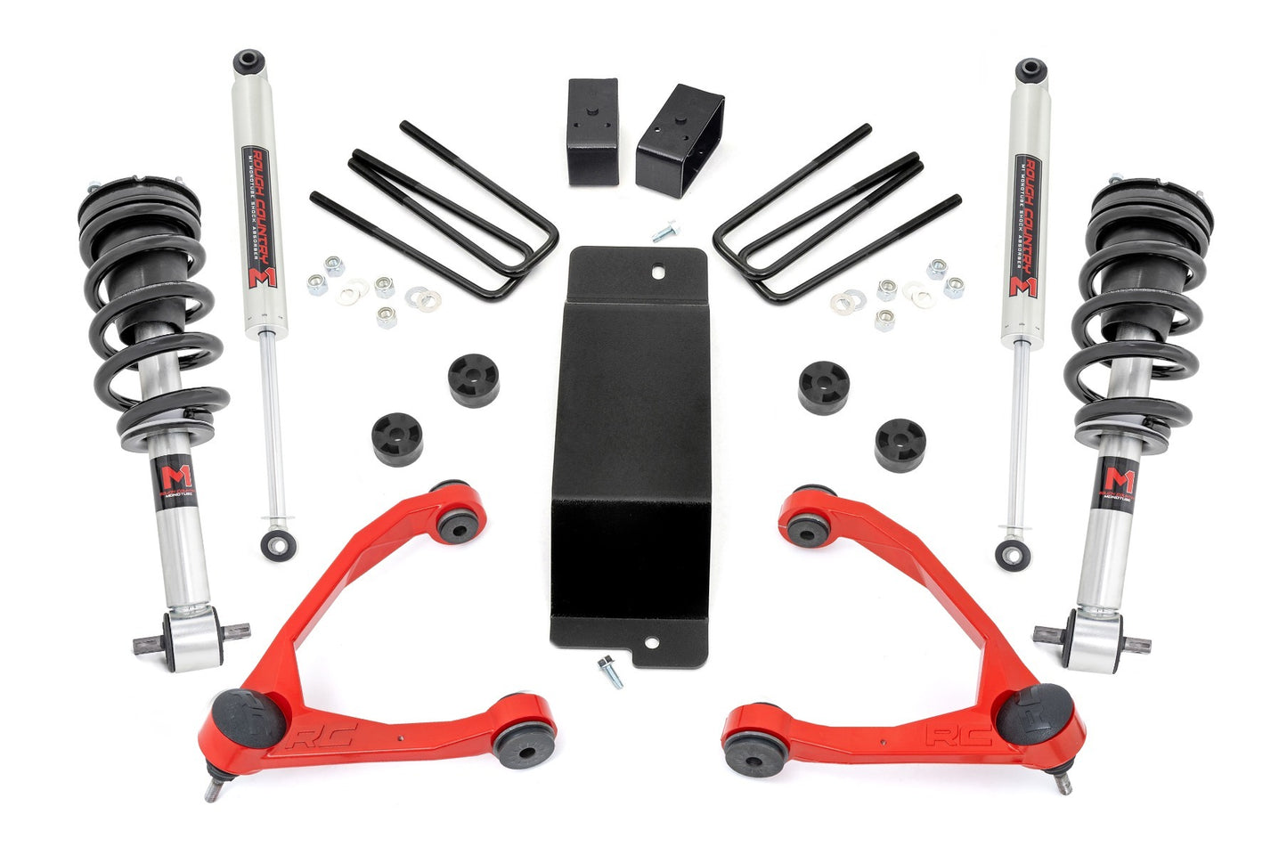 3.5 Inch Lift Kit; Forged UCA; M1 Strut; Chevy/GMC 1500 (14-16) 19440RED